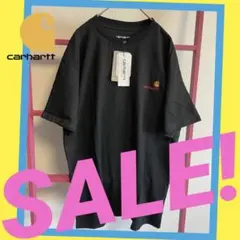 【SALE！】Carhartt カーハート ワンポイント刺繍 Tシャツ　新品　黒