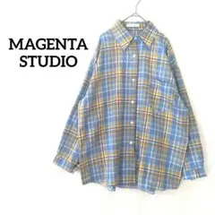 MAGENTA STUDIO 長袖シャツ チェック柄 マルチカラー カジュアル