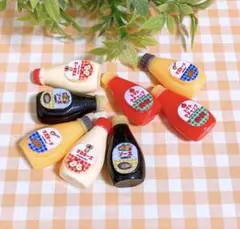 No.03 ケチャップ ソース類 ミニチュアパッケージセット8個 ドール用