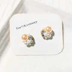 D-312　ハンドメイド☆ビジューピアス／イヤリング