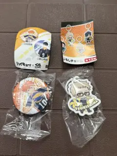 ハイキュー 　くら寿司　めじるしチャーム 烏野高校 月島蛍　日向翔陽　缶バッジ