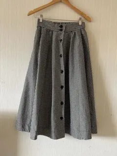 チェックフレアスカート