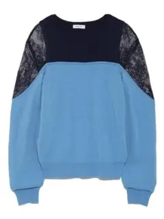 FRAY I.D 長袖春ニット F ブルー・ネイビー