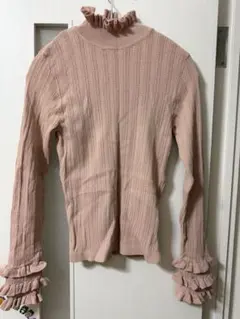 ZARA グリーン リブニット クロップド丈 パフスリーブ - メルカリ