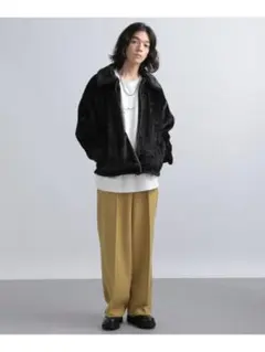 早い者勝ち美品レア綺麗SメンズフェイクファージップアップブルゾンブラックHAREのサムネイル