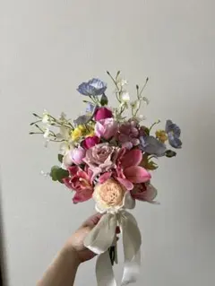 造花ブーケとコサージュセット