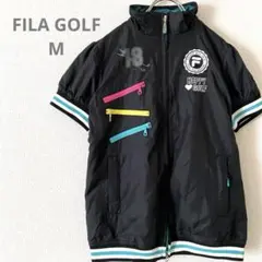 ⭐️【FILA GOLF】 半袖 ジップジャケット ゴルフウェア パフスリーブ M