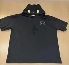 黒猫ろんと暮らしたら パーカー なりきり 半袖 Ｔシャツ M 黒 ブラック