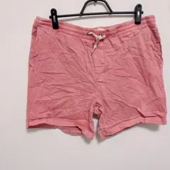 ショートパンツ 【L】ピンク ハーフパンツ ウェストゴム 大人可愛い 細見え