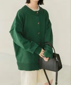 BONLECILL 2way ビッグシルエット ニットカーディガン/クルーネック