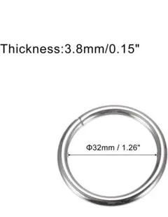 メタルOリング 32 mm内径 3.8 mm 8個