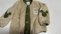 ディズニー ミッキー刺繍 ベージュジャケット 100
