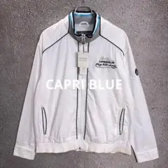 CAPRI BLUE フルジップナイロンジャケット 刺繍 【XL相当】
