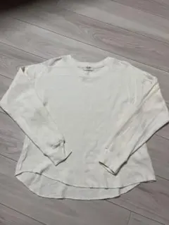 BEAMS HEART ホワイト アイボリー 長袖Tシャツ 綿100%