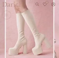 ダーリッチdarichウルトラストレッチレザーロングブーツ　L