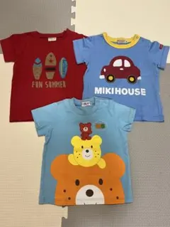 【3枚セット】ミキハウス　ホットビスケッツ ピクニック 半袖Tシャツ　80
