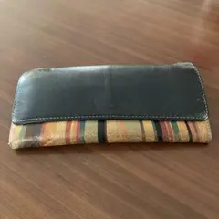 【長財布】Paul Smith レザー ストライプデザイン