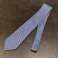 エルメス　HERMES　ネクタイ　総柄　メンズ　フランス製　シルク100%