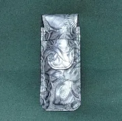 シルバー 花柄 ペンケース