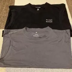 H&M タンクトップ　ノースリーブ　2枚　黒　グレー