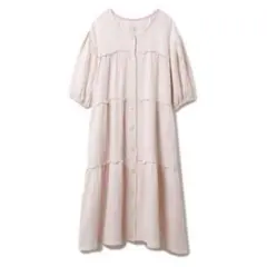 【未使用】ジェラピケ　マタニティガーゼワンピース ピンク gelato pique（ジェラートピケ）の「マタニティガーゼワンピース