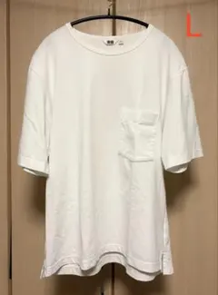 UNIQLO U エアリズムコットンリラックスフィットTシャツ ホワイト Lのサムネイル