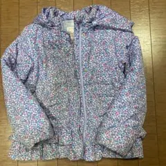 花柄フード付きジャケット　140 ブルー