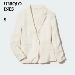新品タグ付⭐️ ユニクロ×イネス リネンコットン ジャケット 白 S