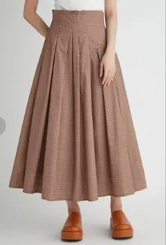 ランダムタックハイウエストフレアスカート　ミラオーウェン