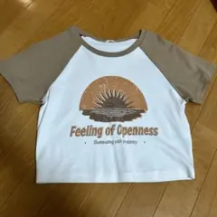 GU ラグランスリーブ Tシャツ L ベージュ