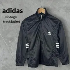 90's/vintage/adidasナイロンJKT/ブラック/ストリート
