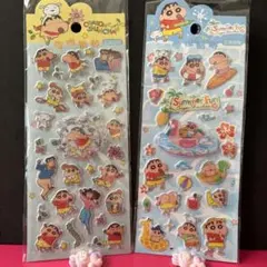 【2枚】C 2おしん☆ウォーターシール★フレイク入り とシール