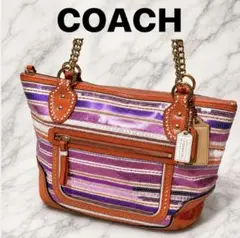 希少 COACH SequinToteBagSpangleMulticolor