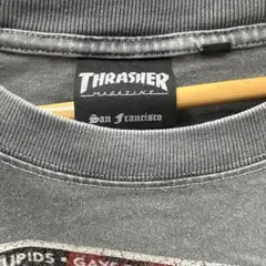 THRASHER Tシャツ グレー SKATE AND DESTROY