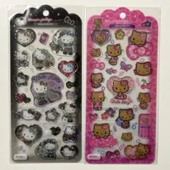 サンリオドロップジュエリーシール　日焼けキティ 　黒キティ　２枚セット