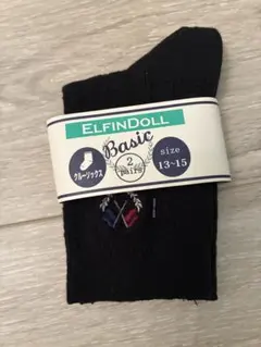 ElfinDoll ブラック靴下　13~15㎝