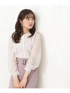 PROPORTION BODY DRESSING ストライプレースブラウスのサムネイル