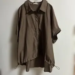 GLACIER レディース半袖シャツ ブラウン Lサイズ