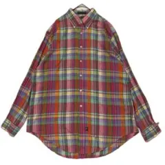 POLO COUNTRY 美品 90s マドラス チェック シャツ L bd