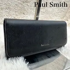 ✨美品✨ポールスミス　長財布　スミシハート　バイカラー　サフィアーノレザー　黒