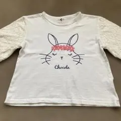 Chocola ウサギ刺繍 トレーナー 110 5分袖のサムネイル