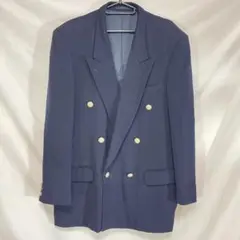 古着 old vintage 90s 紺ブレザー ダブル テーラードジャケット