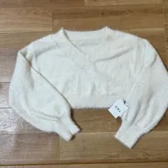 【新品未使用】GRL ニット クロップド丈 白
