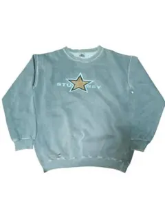 80s OLDSTUSSYスター柄スウェットUSA製 星柄トレーナー黒タグ
