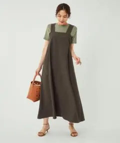 green label relaxingワイドストラップ ワンピース