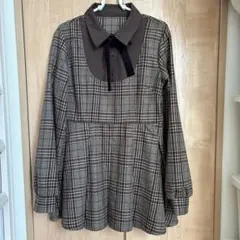 グレイル　ワンピース　チェック　ブラウン