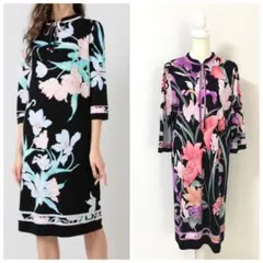 レオナール Celeb Madame ワンピース＆ロングカーディガン2点セット レオナール Celeb Madame ワンピース＆ロングカーディガン2点セット