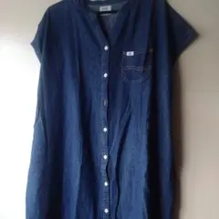デニムブルー 半袖Leeシャツワンピース