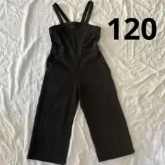 120 GU キッズ オーバーオール サロペット ブラック デニム