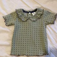 アンドミニョン　フリル襟 半袖シャツ　&mignon